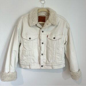 Levi’s Premium Cocoon Sherpa Trucker Jacket Tofu XS